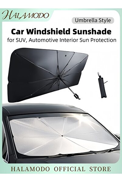 HALAMODO مظلة شمسية للزجاج الأمامي للسيارة، مظلة قابلة للطي، حاجب للأشعة فوق ...