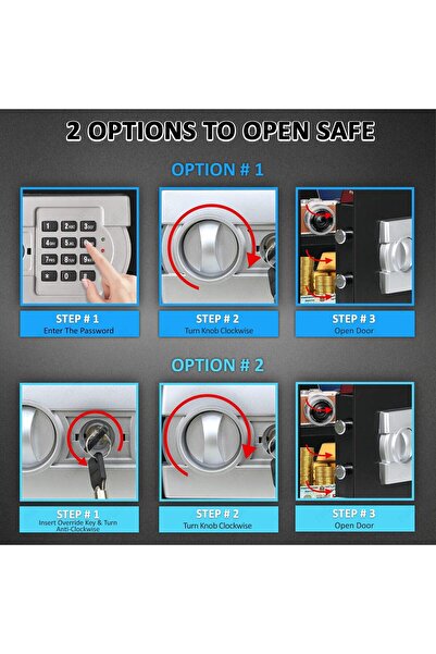 RUBIK A4 Document Size Safe Box Locker RB25 (25x35x25cm) White