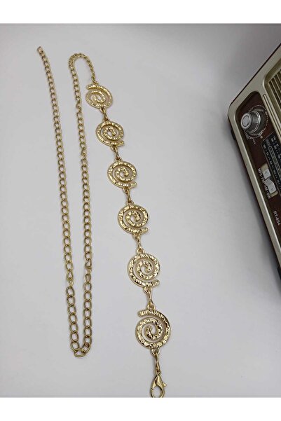 arlıva moda Snail Figured Chain Women's Trouser Belt, Dress Belt, Coat Belt