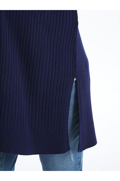 LC Waikiki Navy Blue Shawl Collar Plain Long Sleeve Maternity Knitwear Cardigan