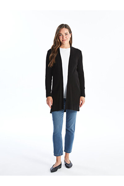 LC Waikiki Shawl Collar Plain Long Sleeve Maternity Knitwear Cardigan