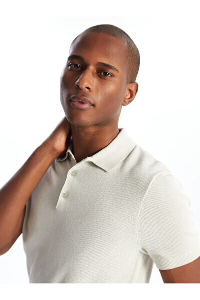 LC Waikiki Ανδρικό πλεκτό πουλόβερ με κοντομάνικο λαιμό πόλο