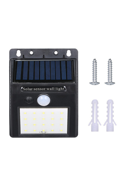 DOMEET 10-Pieces LED Solar Wall Light Outdoor With 120 Degree Angle,Solar Light With Motion Sensor,Long End