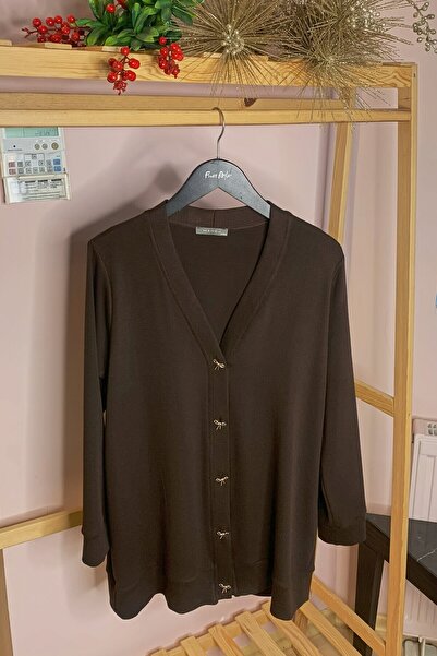 Büyük Moda Triko Cardigan with Bow Accessories