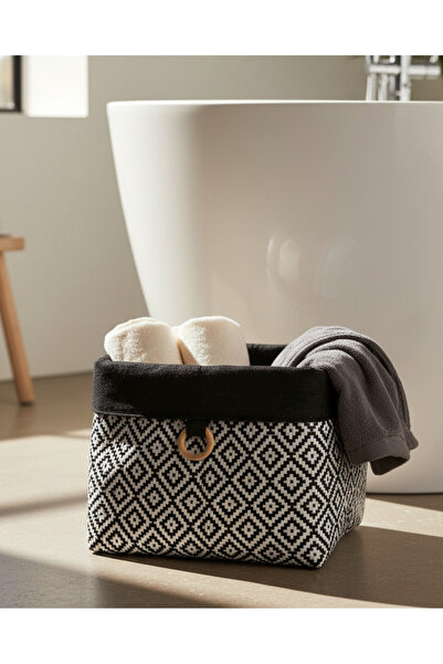 REDTAG Black Woven Paper Storage Basket