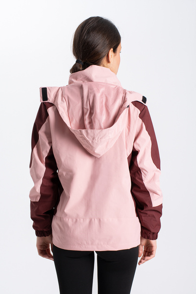 Ecrou Women's Double Color Fleece Lined K Hooded Coat A1818