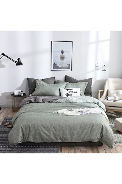 HALAMODO Luxurious Cotton Comforter Set in Green - Single Size - 220x230cm