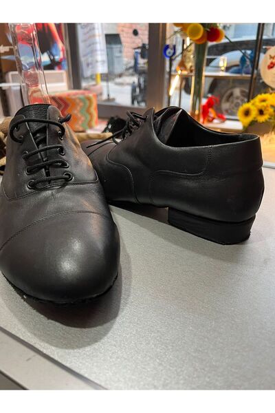 bitangosu Italian Style Black Leather Men's Tango, Dance and Ballroom Shoes
