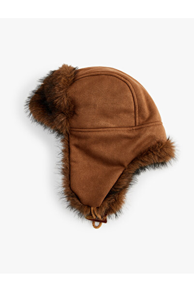 Koton Suede Look Faux Fur Ushanka