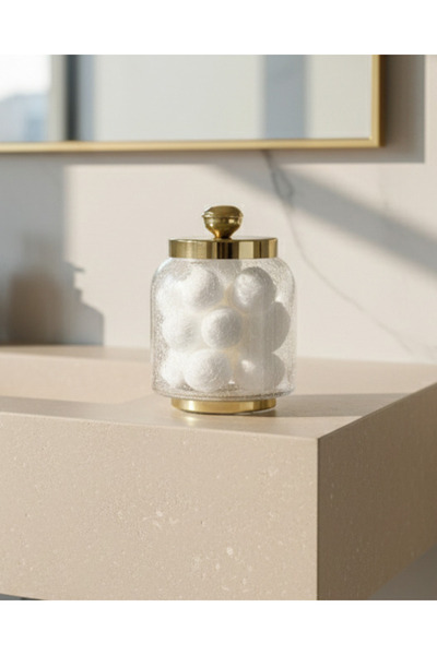 REDTAG جرة قطنية من زجاج كلارا الذهبي المتشقق