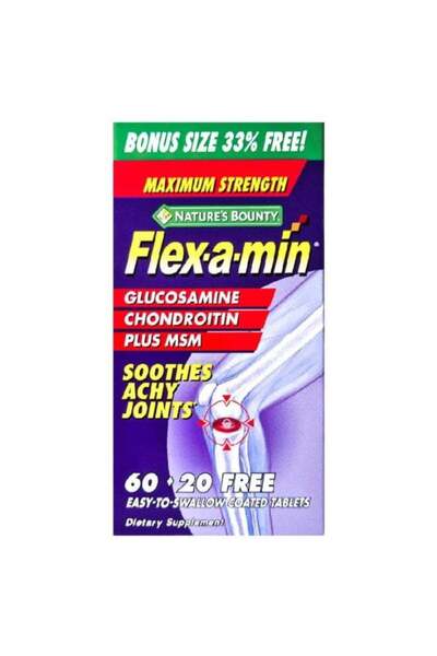 Nature's Bounty Flex-A-Min ā Joint Health Formula with Extra Tablets (80 Tablets)