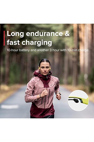 Suunto Sonic Open-Ear Bone Conduction Sports Headphones, Bluetooth, 10H Playtime