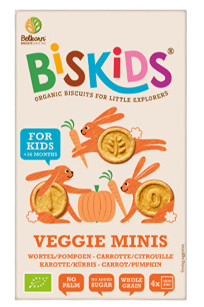 Belkorn Biscuiti cu Morcovi si Dovleac Biskids, +36 luni, 120 g
