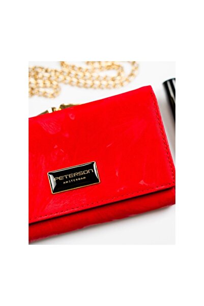 Peterson Horizontal wallet, red, for women