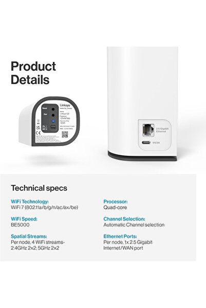 Linksys Velop Micro 7 Mesh System (3-Pack)