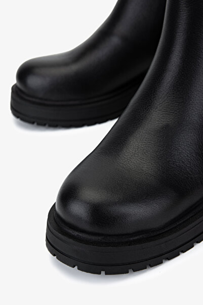 Valmenti Kadın Hakiki Deri Siyah Casual Bot