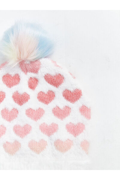 LC Waikiki Girl's Beret with Pompom Detail