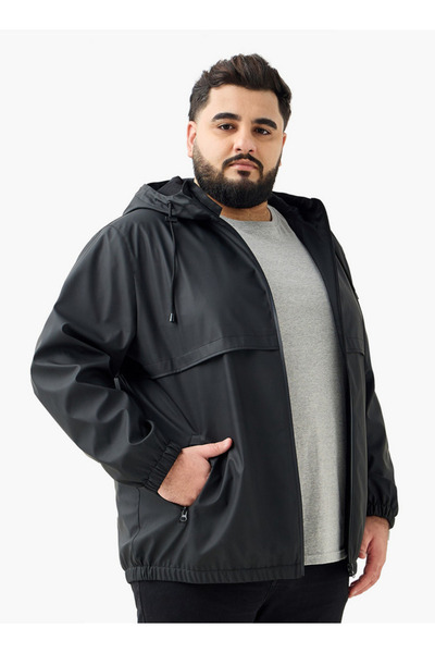 FAV Men Regular Fit Hooded Longline Jacket