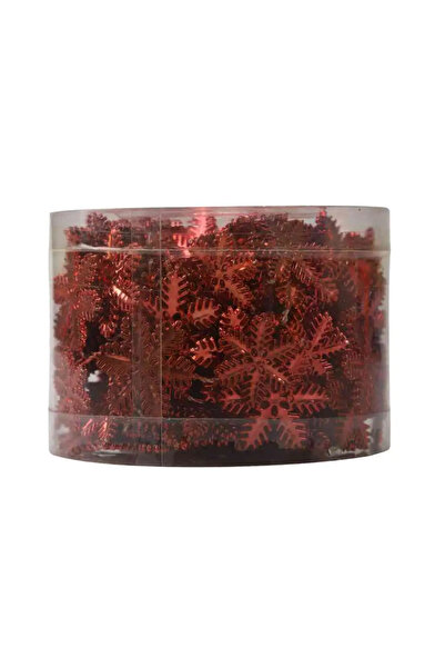 CADO Christmas Ornament Plastic Star Flower Garland String, Decorative String- Red