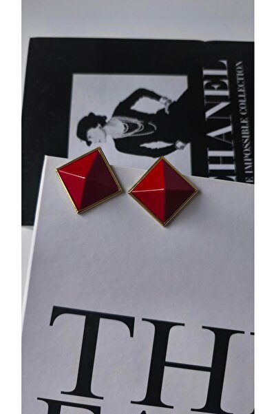 VOBEEYKU Gold square plate earrings