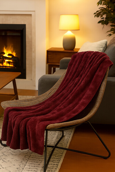 LOYA Bordo Home Wellsoft Tv Blanket
