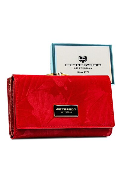 Peterson Horizontal wallet, red, for women