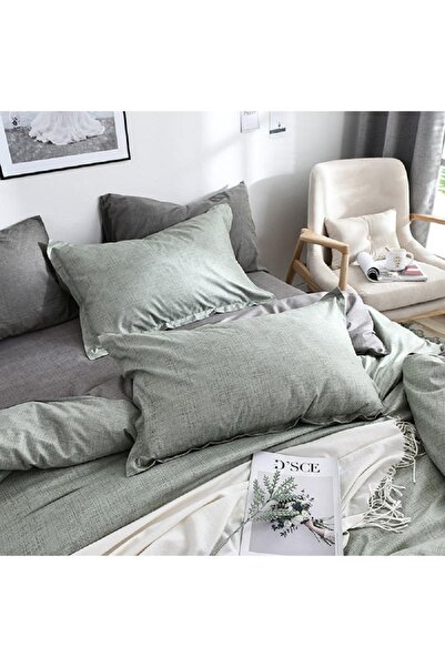 HALAMODO Luxurious Cotton Comforter Set in Green - Single Size - 220x230cm