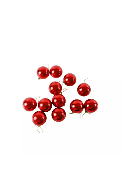 CADO Christmas Tree Decoration Kit 12pcs Hanging Ball Ornaments- Red