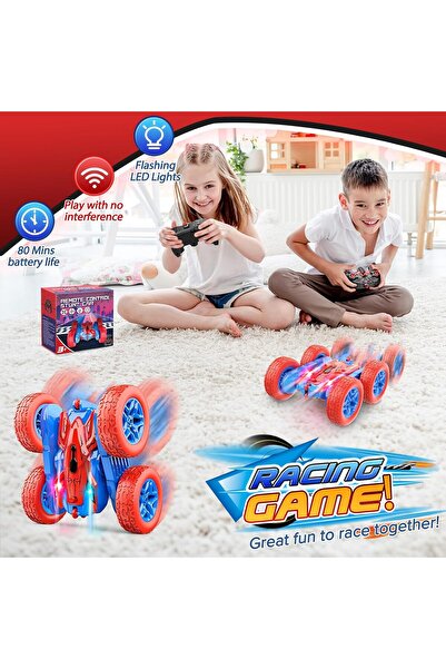 LA' PRECIOUS JovialToyz RC Stunt Car - 360° Flip 4WD Remote Control Toy for Kids Ages 3-8