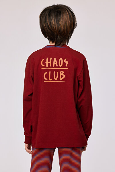 Woody 10-16 Yaş Erkek Pijama-Qtr - 495-bordo