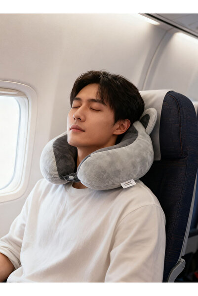 Generic Memory Foam Neck Pillow and Head Support Soft Pillow With Cute Ears Travel Pillow for Sleep Rest