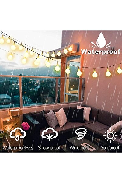 Jiffy Solar String Lights Outdoor Fairy 30 LED Waterproof Warm Globe Ball