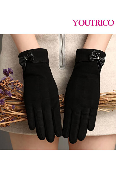 Youtrico Fashion Style Bow Designer Touch Screen Cycling Driving Winter Warm Gloves for Women