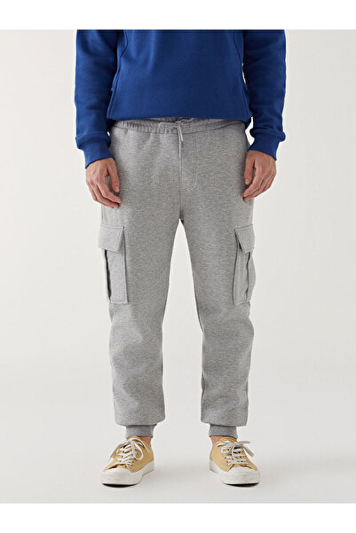 LC Waikiki Ανδρικό χοντρό παντελόνι Jogger Xside Grey Standard Fit