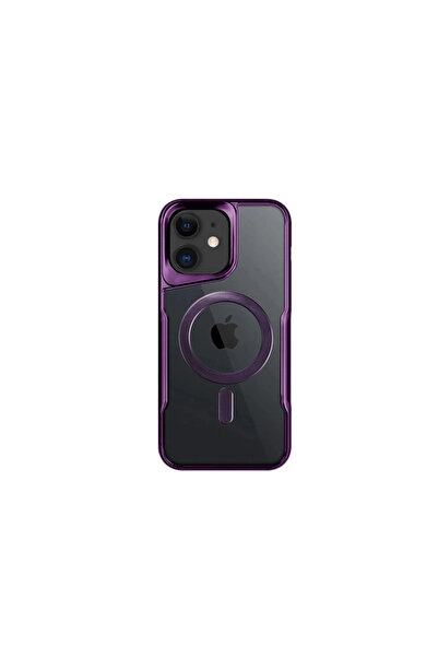 Marsilyan غطاء سيليكون ماج سيف لهاتف آيفون 12 - بنفسجي غامق