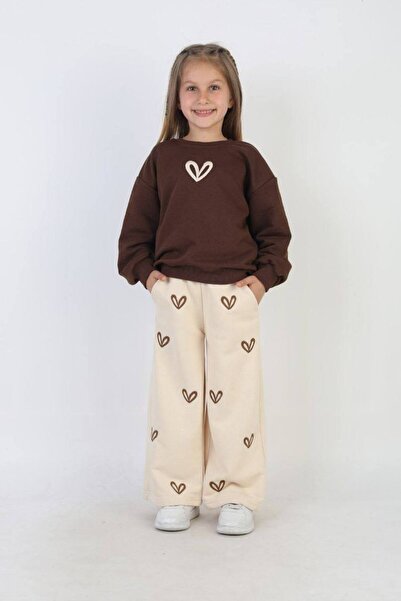 Butik Heart Embroidered Top and Bottom Set