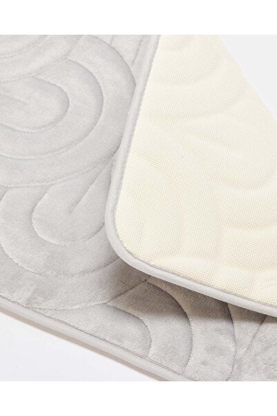 REDTAG Grey Waves Memory Foam Bath Mat