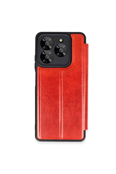 FREEDOM STOREE غطاء حماية مزود بغطاء قلاب من جنرال موبايل إيرا 30 - أحمر