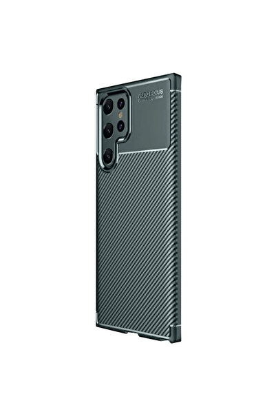 FREEDOM STOREE حافظة سامسونج جالاكسي S25 الترا غطاء كربون بتركيز تلقائي - أخض...