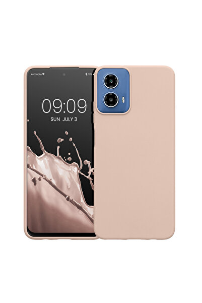 KWmobile Case for Motorola Moto G34, Cream, Silicone, KWM000022QU004C