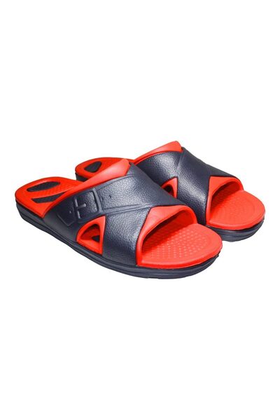 Jose Amorales Men's slippers/sandals, EVA foam, red and dark blue, size 45,