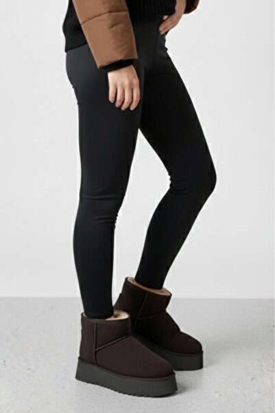 Bayramoğlu Kalın Tabanlı İçi Tüylü Mini Kadın Bot