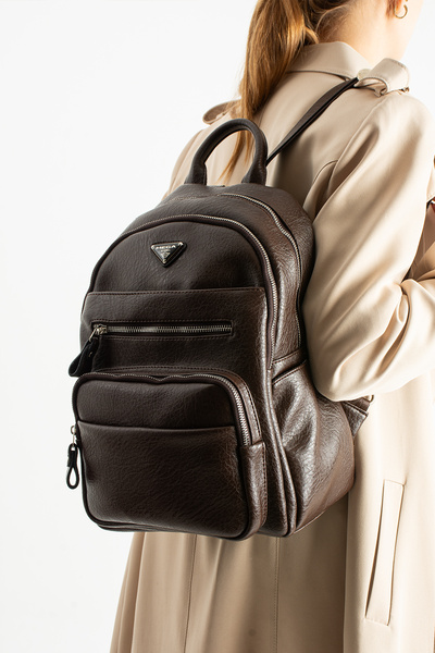 MEGA ÇANTA Soft Leather Women's Backpack Multi-Pocket