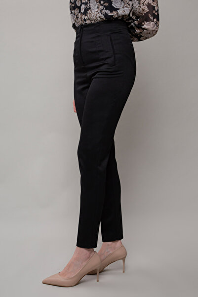 Silvia kumaş pantolon yüksek bel V model