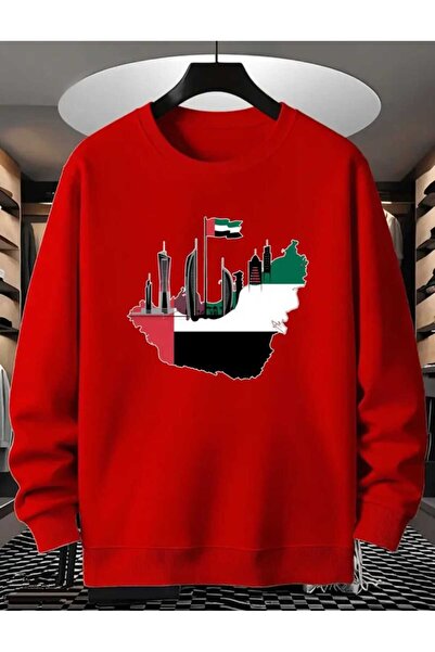 ORVIO Group Unisex Emirates Printed Oversized Sweatshirt