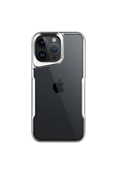 Marsilyan غطاء حماية من السيليكون لهاتف آيفون 15 برو ماكس - فضي