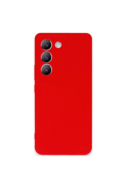 Marsilyan حافظة فيفو V30 لايت 4G من السيليكون الأول - أحمر