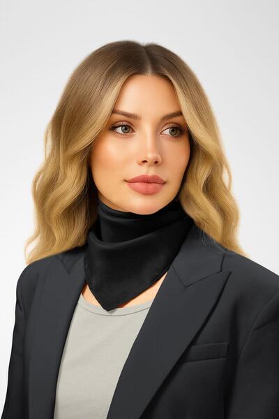 Modabutik Şifon Siyah Bandana