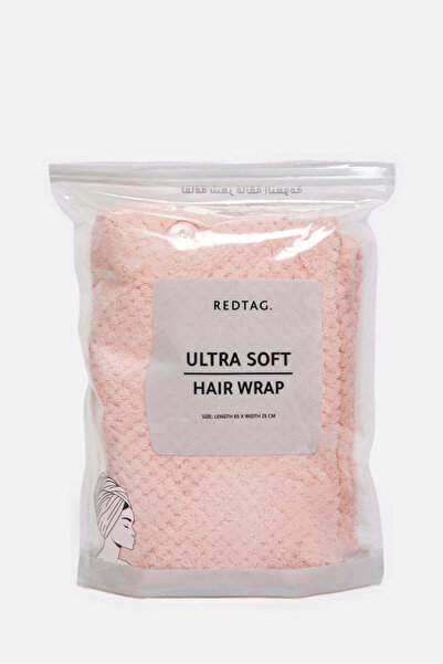REDTAG Pink Fluffy Ultra Soft Hair Wrap (Double Layer)