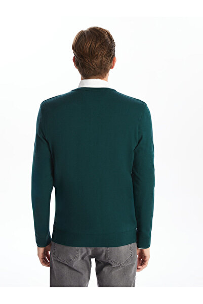 LC Waikiki LCWAIKIKI Pulover clasic pentru bărbați, cu decolteu în V, cu mâneci lungi